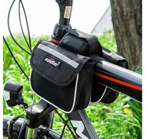 cofi1453 Fahrradtasche cofi1453 5 Pocket Doppel-Fahrradtasche Gepäcktasche Radtasche Rahmenta