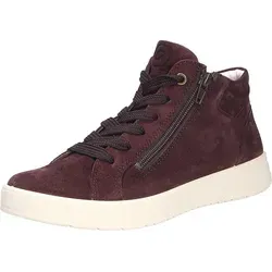 Ara ROM 2.0 Damen Sneaker Rot Größe 42,5 - Elegante Sneaker in Rot aus weichem Veloursleder für höchsten Tragekomfort. Ideal für breitere Füße, mit rutschfester Gummisohle und auswechselbarer Decksohle für individuelle Anpassung. Perfekt für stilvolle Looks!