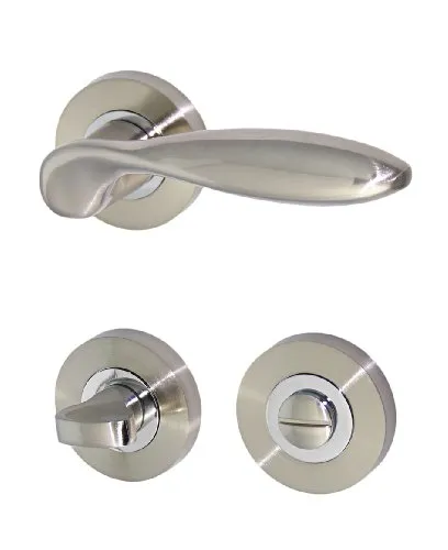 Türbeschlag 1356-G R WC Chrom-Niro Türdrücker