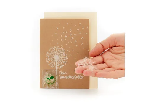 Die Stadtgärtner Postkarte Grußkarte - 'Dein Wunscherfüller'