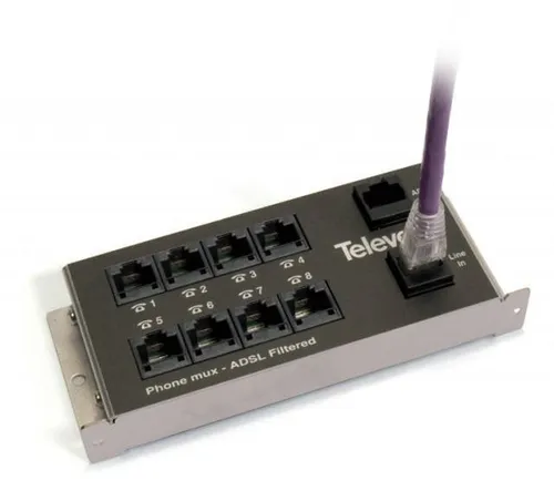 Passiver RJ45-Multiplexer (1 Stecker-9 Buchse) von Fernseher