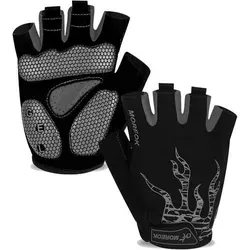 Fahrradhandschuhe Halbfinger MTB Gel SBR Unisex Grau XL