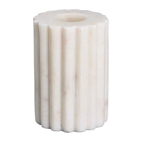 Greengate Kerzenhalter MARBLE Weiß Marmor 7 cm Kerzenständer für 1 Kerze