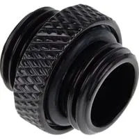 Eiszapfen Doppelnippel G1/4 AG auf G1/4 AG, Verbindung schwarz, für weiche Schläuche (PVC, Silikon, Neoprene)