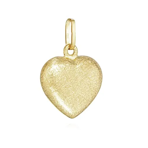 NKlaus Kettenanhänger Herz Eismatt 333 Gelb Gold - Eleganter Kettenanhänger aus 333 Gelbgold im Herzdesign, ideal für Damen. Mit seiner Eismatt-Oberfläche verleiht er jedem Outfit einen besonderen Glanz.