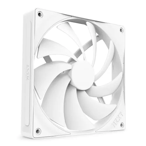 NZXT F140Q | 140 mm Quiet Airflow PC-Gehäuselüfter | Ansaug- oder Abluftbetrieb | Abgeschrägter Rahmen für einen konzentrierten Luftstrom | Hydrodynamische Gleitlager | Leise | PWM-Steuerung | Weiß