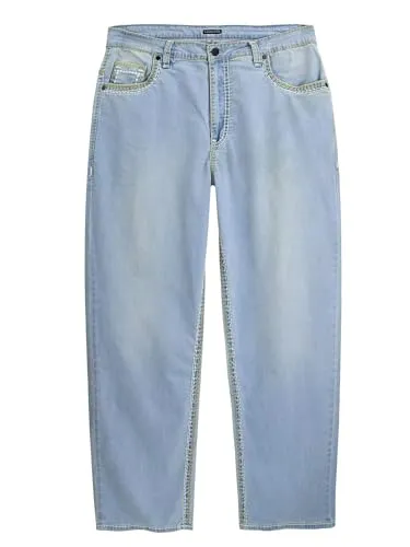 Lavecchia Jeans Übergrößen Herren Comfort Fit Denim Jeanshose LV-503 (Lightblau, 56/32) - Bequeme Herren Jeans in Übergrößen von Lavecchia im 5-Pocket Stil. Der Comfort Fit Schnitt und der Stretch-Anteil sorgen für höchsten Tragekomfort. Ideal für den täglichen Einsatz und modebewusste Männer.