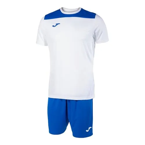 Joma Fußballtrikot PHOENIX II SET 140 - Kinder-Shirt aus 100% Polyester Interlock, ideal für junge Fußballer, Größe 140 in Weiß-Royal für optimalen Tragekomfort und Bewegungsfreiheit.