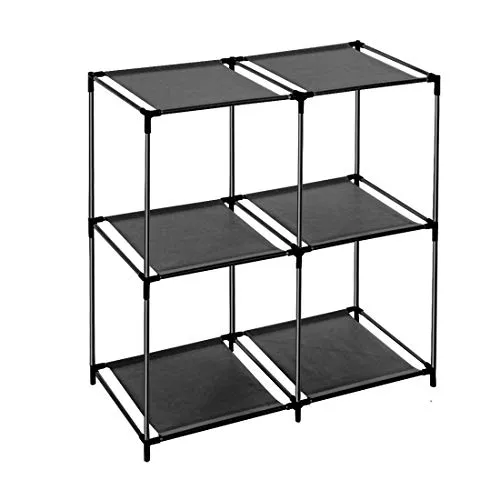 ADOB Steckregal Regal Regalsystem Raumteiler Schrank für Körbe Aufbewahrungsboxen mit 4 Fächern, 90004