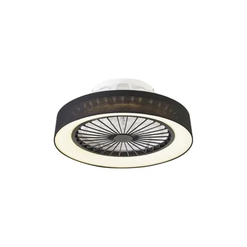 Qazqa Modern Deckenventilator Emily mit LED und Fernbedienung - Stylischer Deckenventilator mit dimmbarem LED Licht, ideal für Wohnzimmer und Schlafzimmer. Inklusive Fernbedienung für maximalen Komfort.