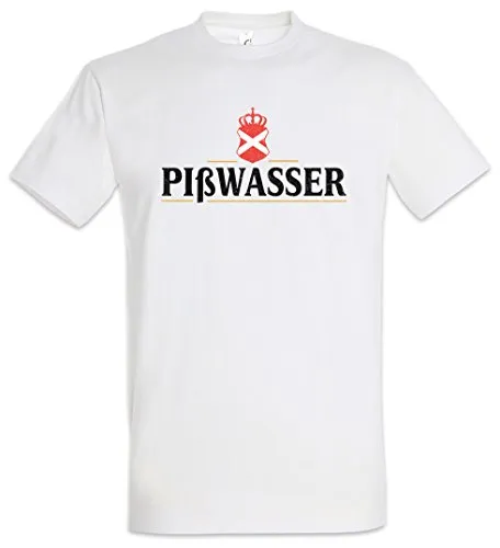 Urban Backwoods Pißwasser Herren T-Shirt Weiß Größe L