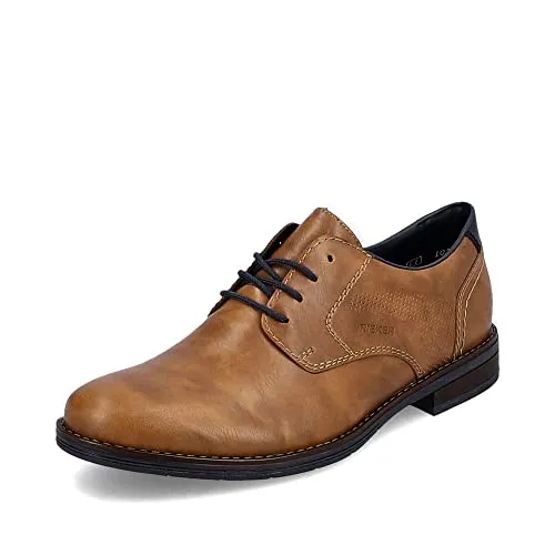 Rieker Elegante Schnürschuhe 10316-24 Herren Braun 44 EU - Schnürer für Herren mit weicher, atmungsaktiver Leder-Einlegesohle und robuster Profilsohle für besten Komfort und Halt. Ideal für Büro und Freizeit!
