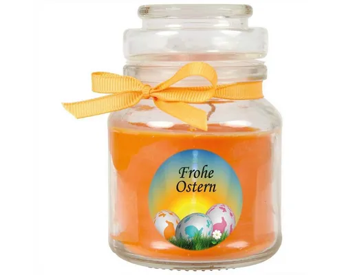 HS Candle Duftkerze zur Osterzeit (1-tlg), Frohe Ostern - Stimmungslicht mit Duft - Kerze mit Motiv zur Osterzeit