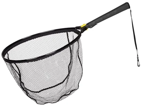 Spro Predator Folding Float Net 50x50x40cm - Faltbarer Watkescher für Raubfischangeln - Angelnetz für Spinnfischer, faltbar und schwimmfähig, ideal für Kajak- und Belly Boat-Angeln. Maße: 50x50x40cm, Maschenweite: 12mm.