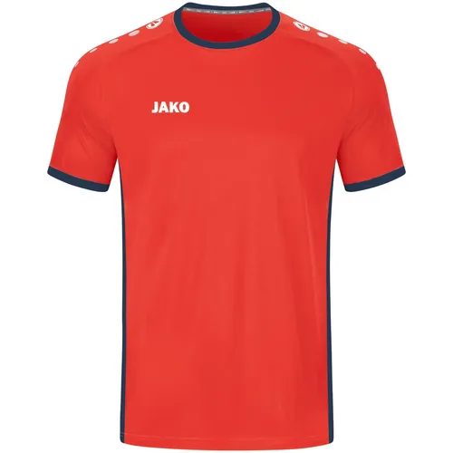 JAKO Sport-Tshirt Trikot Primera Kurzarm (schlichtes Design, Polyester-Interlock) orange/navy Kinder