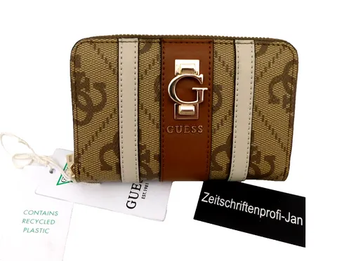 Guess Erenia Zip Around Wallet in braun von GUESS