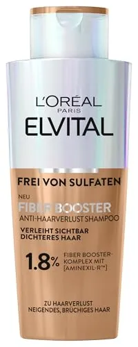 L'Oréal Paris Fiber Booster Anti-Haarverlust-Shampoo 200 ml - Shampoo gegen Haarausfall für dichteres & stärkeres Haar, stärkt Haarfasern und reduziert Haarbruch, ideal für eine effektive Anti-Haarverlust-Routine.