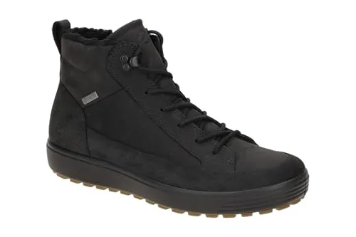 Ecco Herren Soft 7 Tred M Wanderstiefel, Schwarz, 44.5 EU - Wasserdichte Gore-Tex-Technologie für trockene Füße, kombiniert mit warmem Futter und flexibler Außensohle – ideal für Wandertouren in kalten Monaten.
