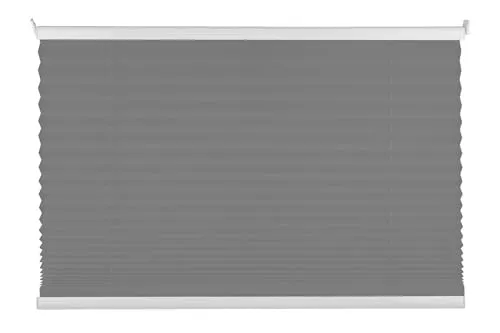 mydeco® Plissee Jalousie 50x130 cm - Hellgrau, ohne Bohren - Seitenzug- & Springrollos: Hochwertige Plissee Jalousie in Hellgrau, einfach ohne Bohren montierbar, stufenlos höhenverstellbar und bietet optimalen Sicht- und Sonnenschutz.