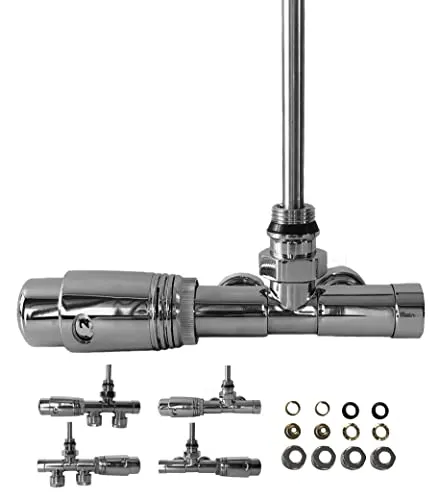 AQUA HEATING Heizkörperthermostat Heizkörperventil Thermostatventil Unico H2006CH, Thermostat für Heizkörper, Heizkörperregler & Temperaturregler, Heizung Zubehör Chrom 1 Loch