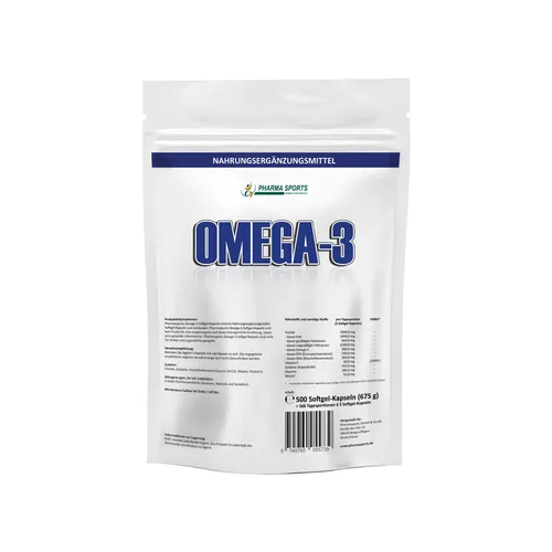 KAPSELN Omega 3 Fischöl 1000 mg EPA und DHA -Top Qualität - Big Packung 500