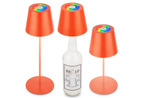 Brilo Tischleuchte 3 in 1 RGB Apricot in orange von Briloner