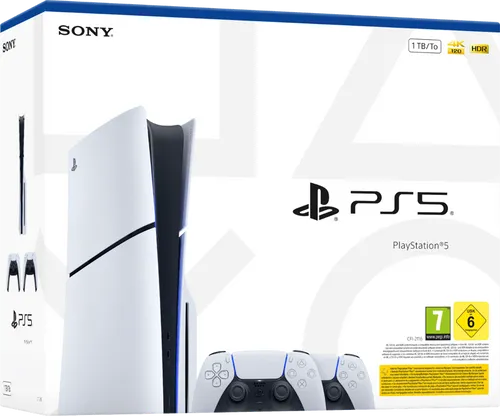 Sony PlayStation 5 Slim mit Laufwerk + Zusätzlicher Controller Weiß