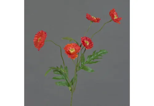 Kunstzweig Kunstblume Mohnblume Keira, orange, 65cm, Ø 5cm Mohnblume, artplants, Höhe 65.0 cm
