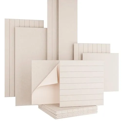 Stück Akustikplatten 60x60cm (Beige Lamellen, 0.72m²) Filz 9mm Schallschutz Akustikfilz selbstklebend Wandpaneele Schallabsorber, Wandverkleidung Innen Schalldämmung AKUSTIKO Felt 2