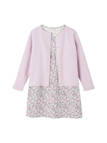 Vertbaudet Mädchen-Set: Kleid + Cardigan Malve 92/98 in lila von Vertbaudet