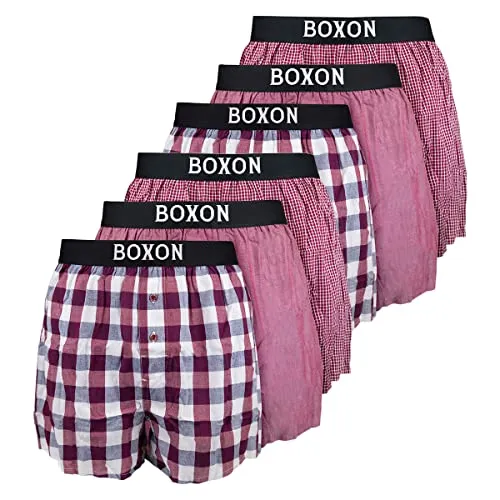 Boxon - Boxershorts - Web - 6er Pack (XXL Rot)