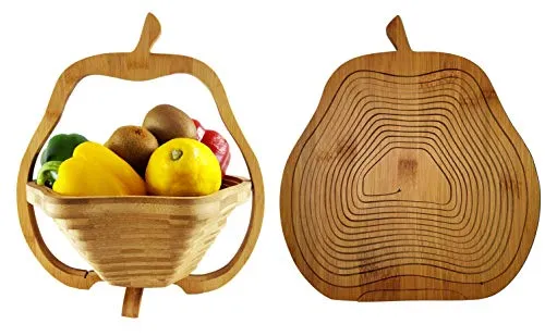 Obstkorb Birne - wunderschöner Klappkorb 30 x 30 cm Faltkorb Holzkorb Korb Schale zusammenklappbar 30x30cm, Osterkorb Osternest Osterkörbchen