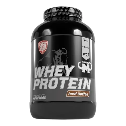 Mammut Nutrition Whey Protein 3000 g - Hochwertiges Molkenprotein - Whey Protein für Sportler mit 27 g Eiweiß pro Shake, unterstützt Muskelaufbau und -erhaltung, reich an BCAA für optimale Muskulaturversorgung.