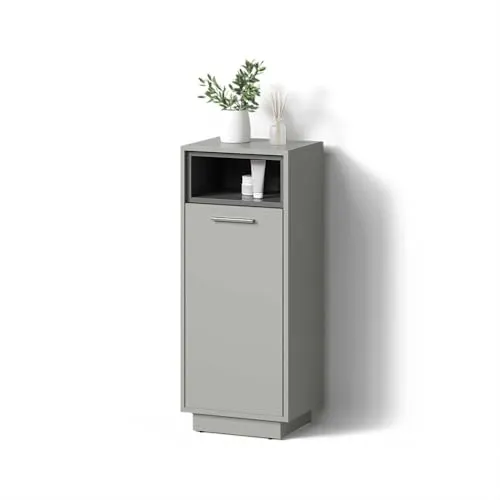 Livinity Midischrank Temo, Grau, 38 x 93 cm