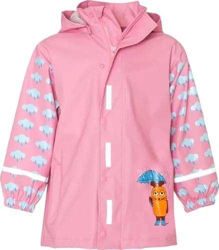 Playshoes Regenjacke Unisex Kinder - Wind- und wasserdichter Regenmantel Die Maus, rosa, Größe 86 - Regenjacke für Kinder, wind- und wasserdicht mit abnehmbarer Kapuze. Ideal für Spiel und Spaß bei jedem Wetter. Reflektoren sorgen für Sicherheit, Oeko-Tex geprüft.