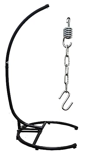 AMANKA XL Hängesessel Gestell bis 150kg - Wetterfestes Hängemattengestell für drinnen und draußen, standsicher und kippsicher. Ideal für XXL Hängesessel und Schaukel, schnell aufgebaut und individuell höhenverstellbar.