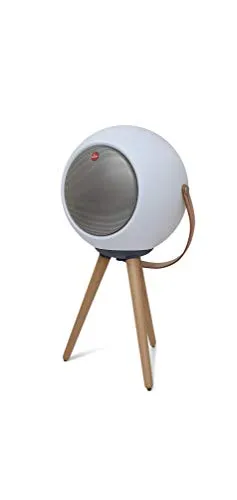 UB+ Bluetooth Smart Lautsprecher Eupho E2 - Leichter Speaker im Tragbaren Design - 30h Autonomie - Kräftiger Bass - Musikbox mit Fuß oder Mobil - Soundbox für Drinnen & Draußen - USB Port - Weiß