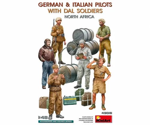 German and Italian Pilots with DAL Soldiers - North Africa / 1:48 - Miniart