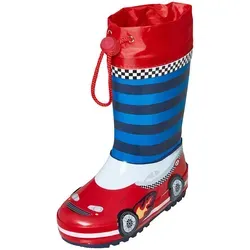 Playshoes Unisex Kinder Gummistiefel Zugband Regenstiefel, Rennwagen, 27 EU - Gummistiefel für Kinder mit Zugband und reflektierenden Elementen für mehr Sicherheit. Ideal für regnerische Tage und leicht an- und auszuziehen.