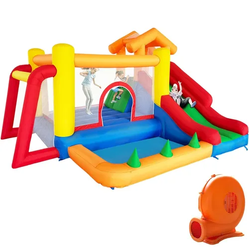 Ballsea Hüpfburg mit Gebläse, Hüpfburg Kinder Indoor, Geschenke für Kindergeburtstagspartys (343 x 280 x 203 cm)