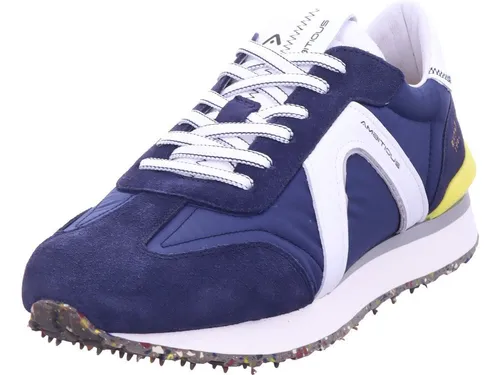 Ambitious Herren Sneaker in Blau, Größe 44 - Wanderschuhe mit flachem Absatz und normaler Weite, aus hochwertigem Leder für optimalen Komfort beim Outdoor-Abenteuer.