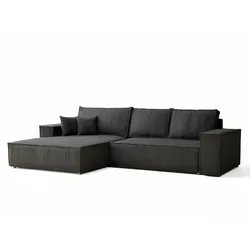 Maison de Reve Ecksofa, Anthrazit, Textil, 5-Sitzer, Füllung: Schaumstoff, L-Form,L-Form, 294x185 cm, Oeko-Tex® Standard 100, Hergestellt in Europa, Wohnzimmer, Sofas & Couches, Wohnlandschaften, Ecksofas