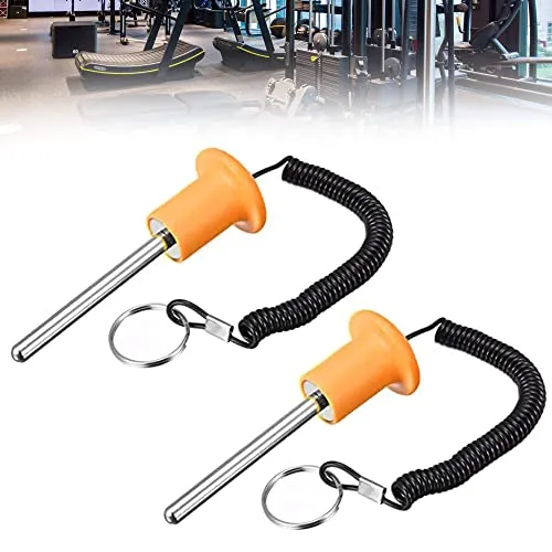 LONGHAO 2 pcs,Gewichtsblock Stift,KrafttrainingsgeräT ZubehöR,Magnetisches KrafttrainingsgeräT,Verstellriegel,Mit Kordelzug FüR TrainingsgeräTe,Magnetischer Gewichtsstapelstift,FüR Fitnessstudio