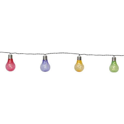 Star Trading Solar-Lichterkette Glow, 10 Leuchtmittel, Bunt, LED, Warmweiß, Inne