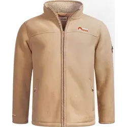 Warme Herren Outdoor Fleece Jacke Coffee - Größe L - Funktionsjacke mit DRY-TEX 3000 Technologie, ideal für kalte Tage und Outdoor-Aktivitäten. Innen mit weichem Teddyfell, bietet Wärme ohne dick aufzutragen.