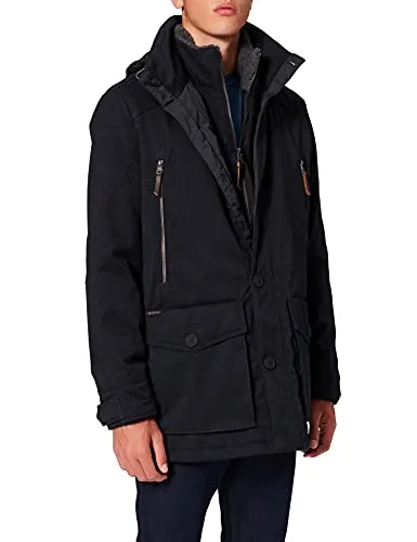 camel active, Herren Winterjacke Winterparka Teflonbeschichtet Wetterfest Marineblau 52