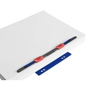 HASenPfeil Heftstreifen blau, 35 x 130mm, für bis zu 500 Blatt - Heftstreifen für Dokumente, stufenlos arretierbar und ideal für Archivierung. Aus hochwertigem, weichmacherfreiem Kunststoff, 20 Stück pro Packung.