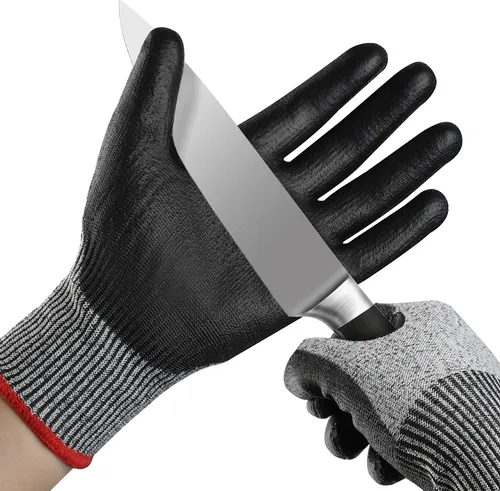 Mustbau Schnittschutz Handschuhe Level 3 - Sicherheit für Küche, Garten & Baustelle, Größe L, 6 Paar - Arbeits- & Schutzkleidung mit zertifiziertem EN 388 Schutz. Rutschfestes Design für sicheren Halt, ideal für professionelle Anwendungen in Küche und Garten.