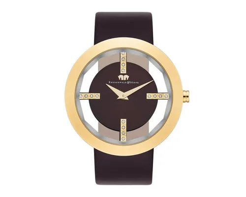 Rhodenwald & Söhne Lucrezia Damenuhr Edelstahl Gold - Armbanduhren für Damen, exquisite Uhr mit Kristallen und spritzwassergeschütztem Gehäuse, perfekt für stilbewusste Frauen.