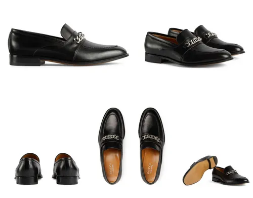 GUCCI Chain Slip-On Loafers in schwarz von GUCCI